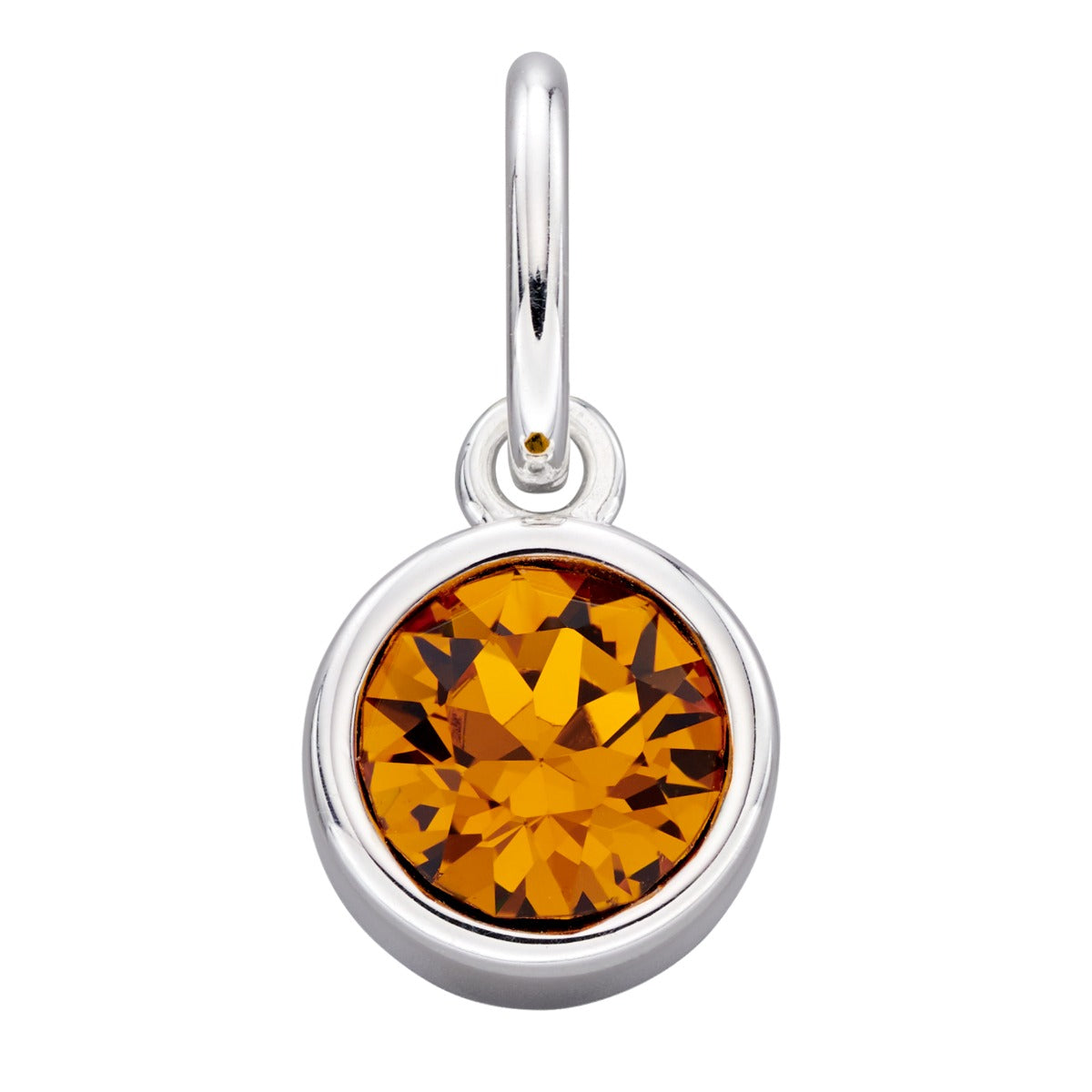 Crystal Birthstone Charm – Sterling Silver Pendant by Gecko Jewellery