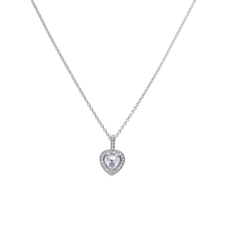 Gecko Jewellery Sterling Silver Diamonfire Zirconia Heart Pendant