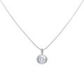 Gecko Jewellery Round Cluster Pendant – Sterling Silver & Cubic Zirconia