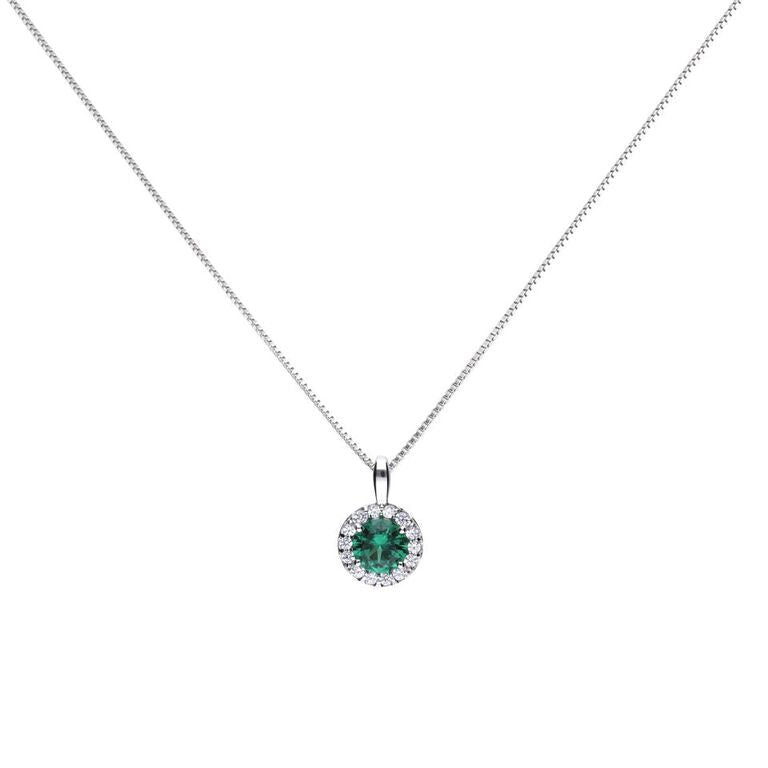 Gecko Jewellery Round 1.21ct Pave Pendant | Sterling Silver & Platinum