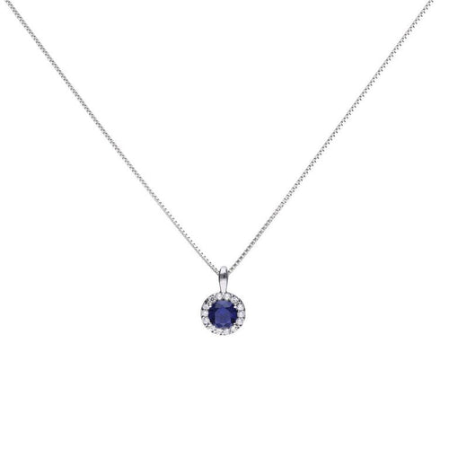 Gecko Jewellery Round 1.21ct Pave Pendant | Sterling Silver & Platinum