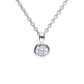 Diamonfire Bezel Set Carat Pendant | Sterling Silver Zirconia