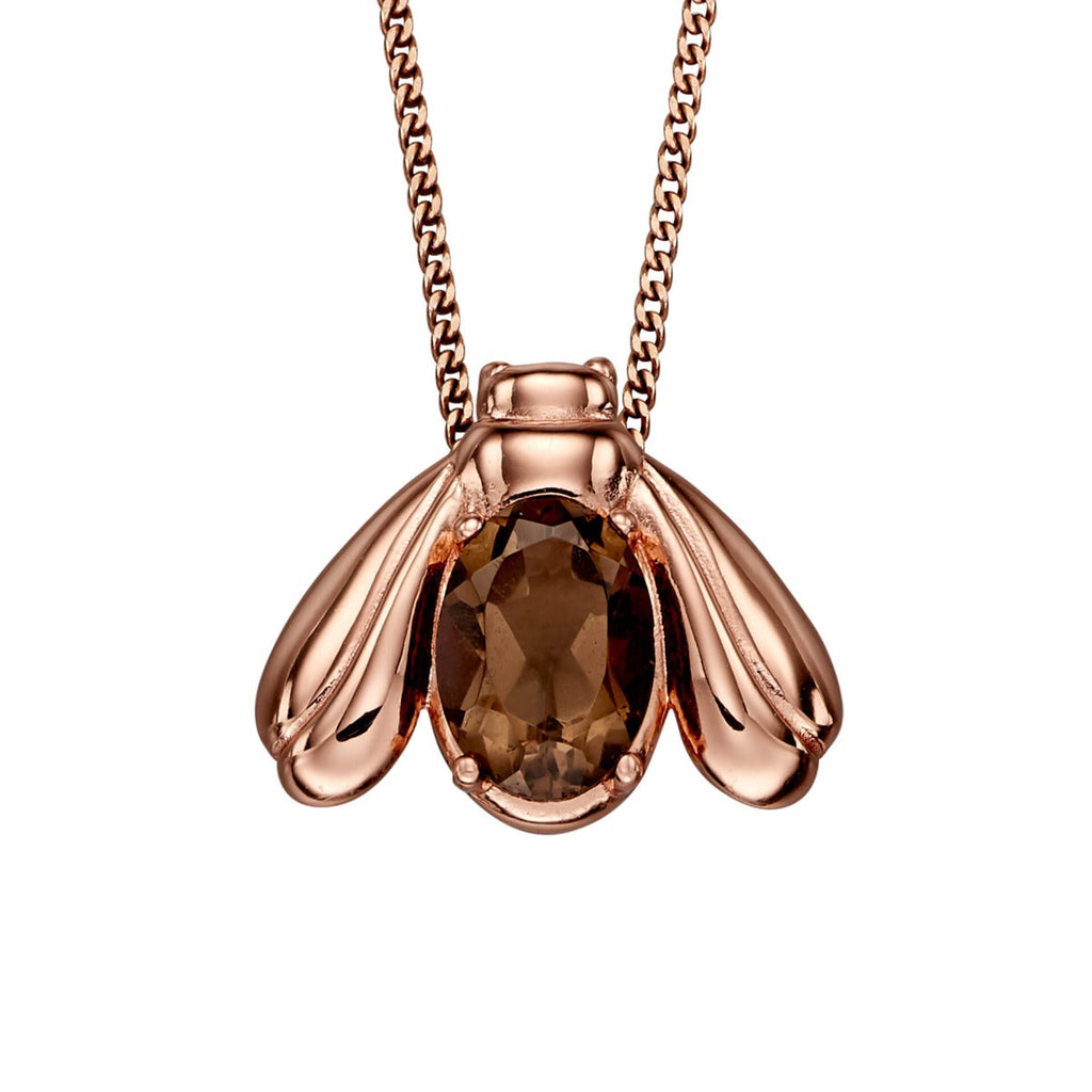 Gecko Jewellery Small Bee Pendant – Sterling Silver Plated Necklace