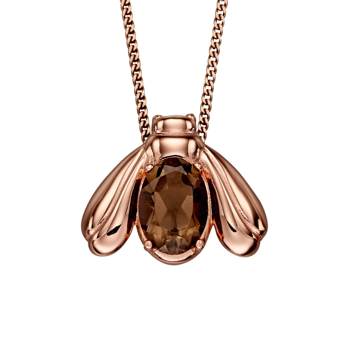 Gecko Jewellery Small Bee Pendant – Sterling Silver Plated Necklace