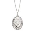 Gecko Jewellery Rose Bush Locket – Sterling Silver Floral Engravable Pendant