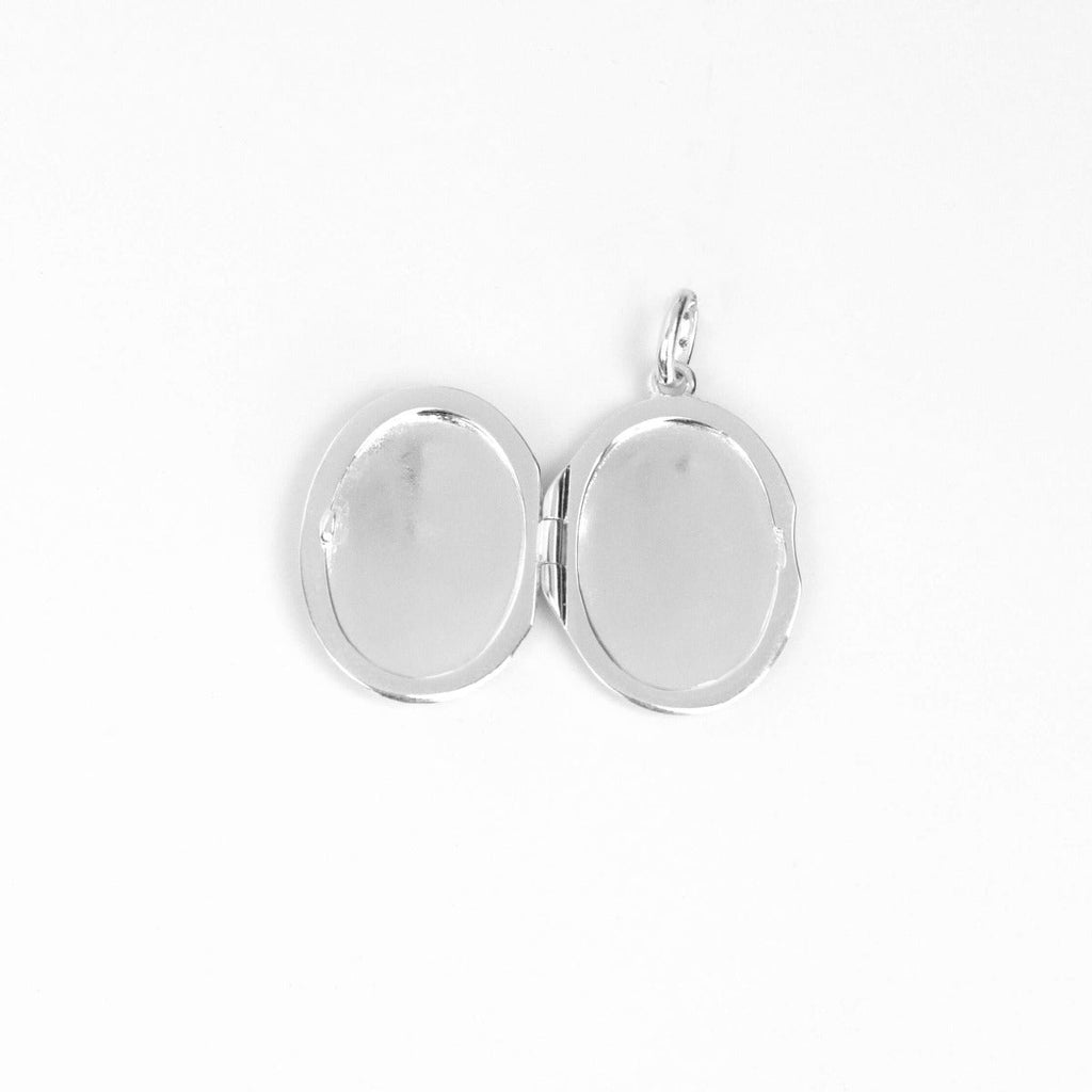 Gecko Jewellery Rose Bush Locket – Sterling Silver Floral Engravable Pendant