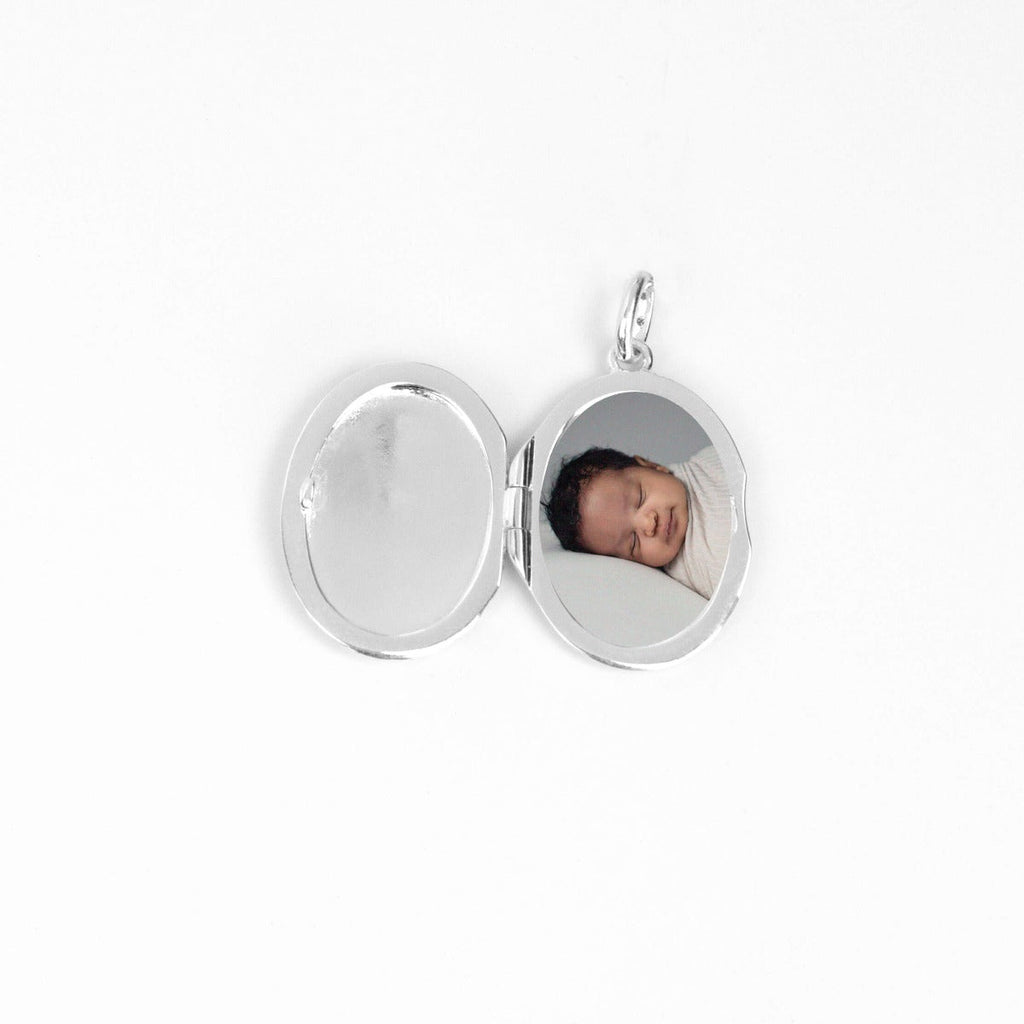 Gecko Jewellery Rose Bush Locket – Sterling Silver Floral Engravable Pendant
