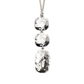 Beginnings 925 Sterling Silver Triple Drop Hammered Pendant Necklace