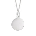Gecko Jewellery 12mm Round Tag Pendant | Engravable Sterling Silver