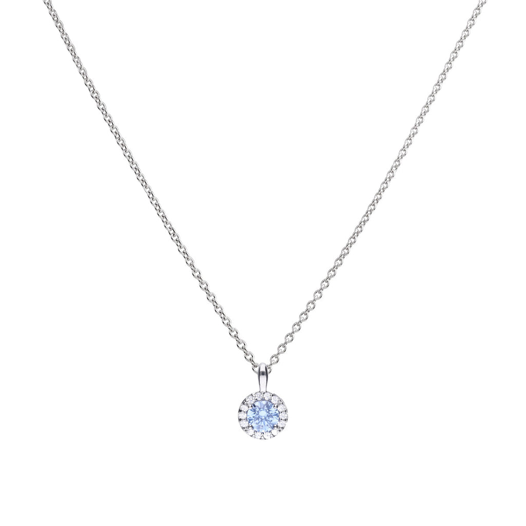 Diamonfire Blue Pave Set Pendant – Sterling Silver Cubic Zirconia
