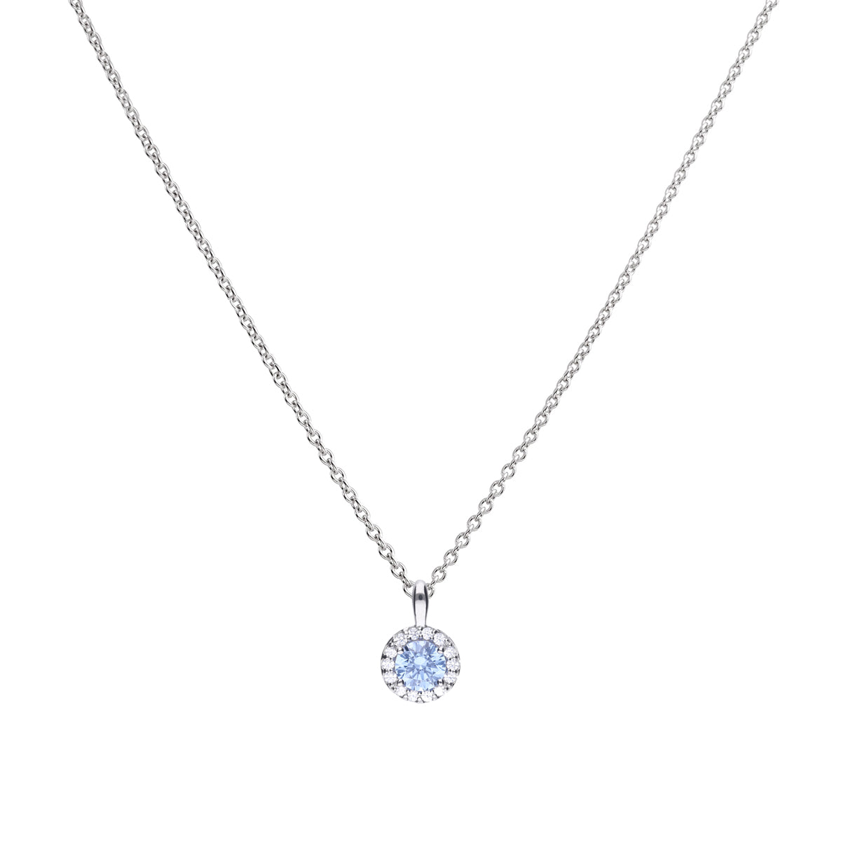 Diamonfire Blue Pave Set Pendant – Sterling Silver Cubic Zirconia