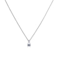 Diamonfire Emerald Cut Zirconia Pendant – Triple Plated Sterling Silver