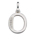 Gecko Jewellery Sterling Silver Number Pendant with Cubic Zirconia