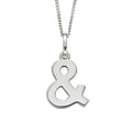 Sterling Silver Art Deco Ampersand Pendant with Cubic Zirconia | Gecko