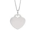 Gecko Jewellery Engravable Heart Pendant | 18mm Sterling Silver Charm