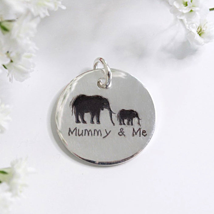 Beginnings Sterling Silver 18mm Large Engravable Disc Pendant Necklace