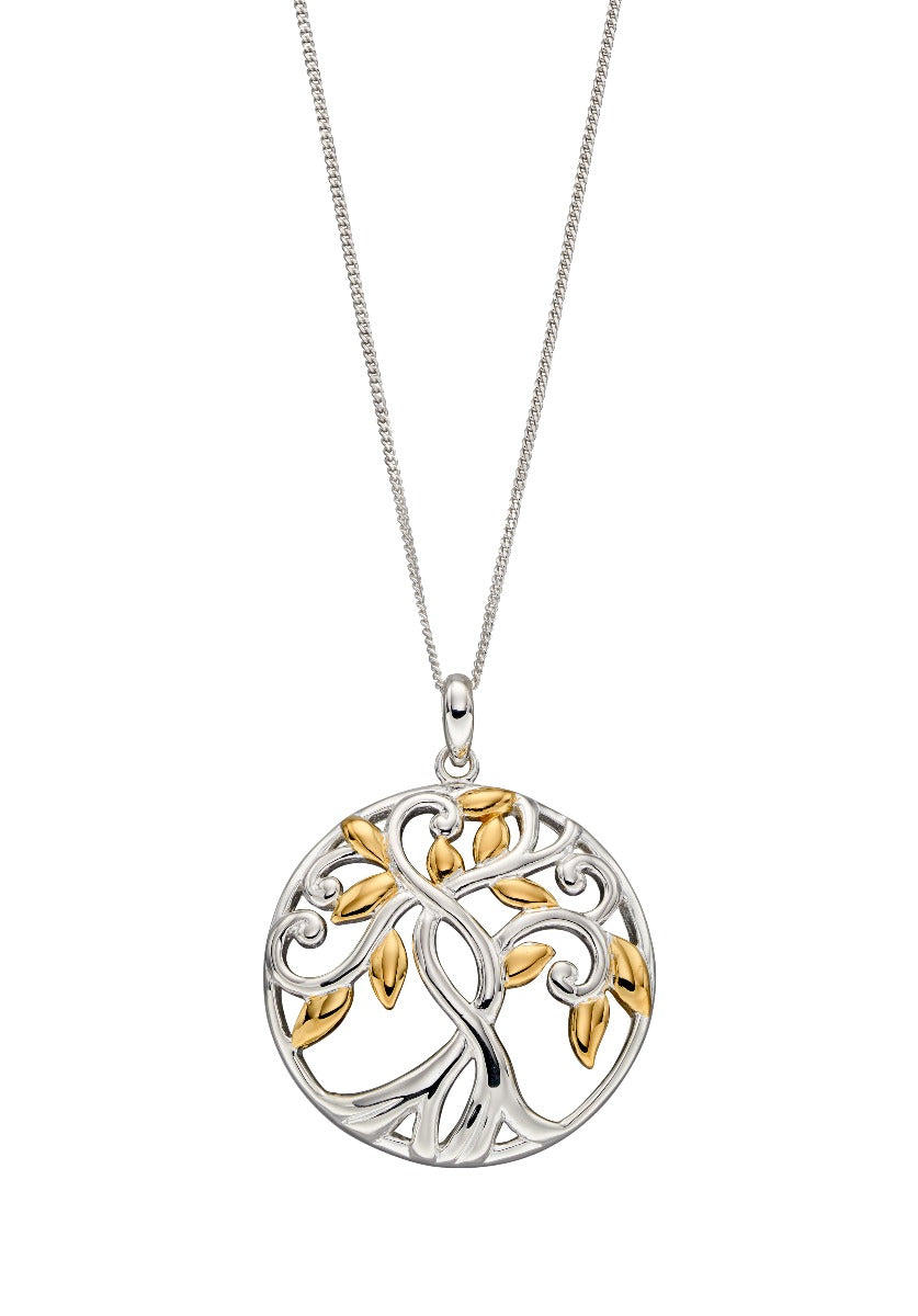 Beginnings Tree of Life Pendant – Gold Plated Sterling Silver Necklace