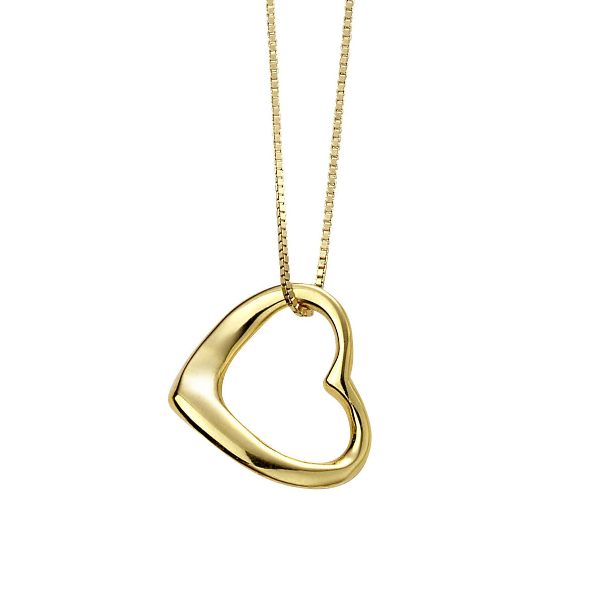 Gecko Jewellery Retail Elegant Heart Pendant - Slip On Silver Necklace