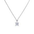Gecko Jewellery Sterling Silver Four Claw Solitaire Zirconia Pendant
