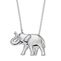 Gecko Jewellery Polished Silver Elephant Pendant for Nature Lovers