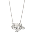 Turtle Pendant in Polished Silver by Gecko Jewellery Retail – Sea Life