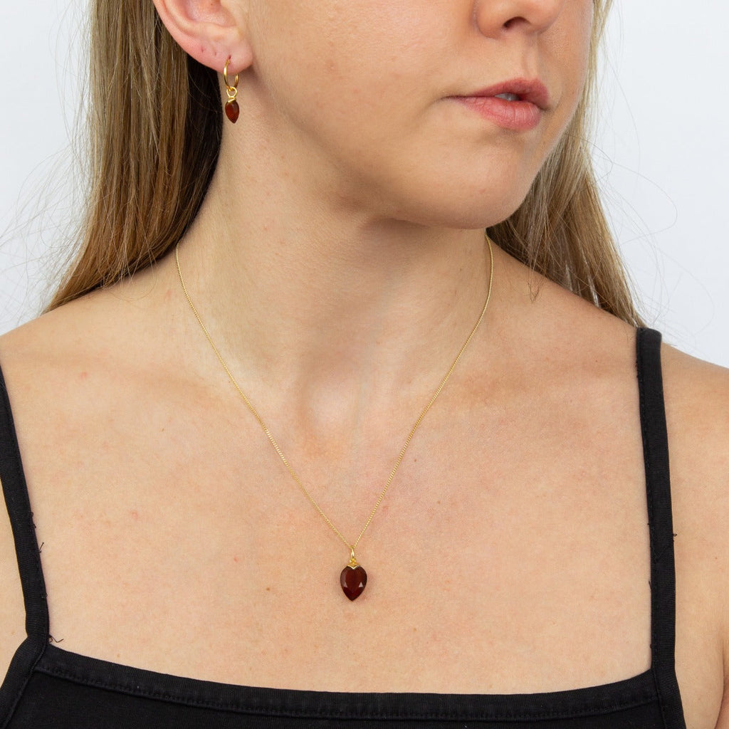 Gecko Jewellery Chalcedony Birthstone Hoop Earring Charms - Gold Plated