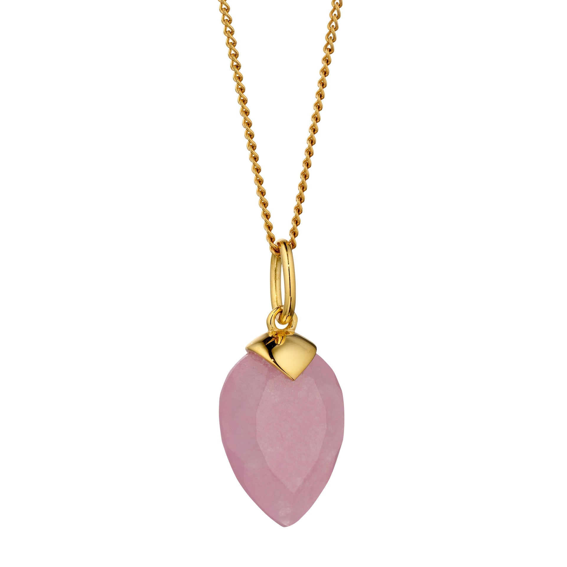 Gecko Jewellery Chalcedony Birthstone Pendant – Gold Plated Silver Charm