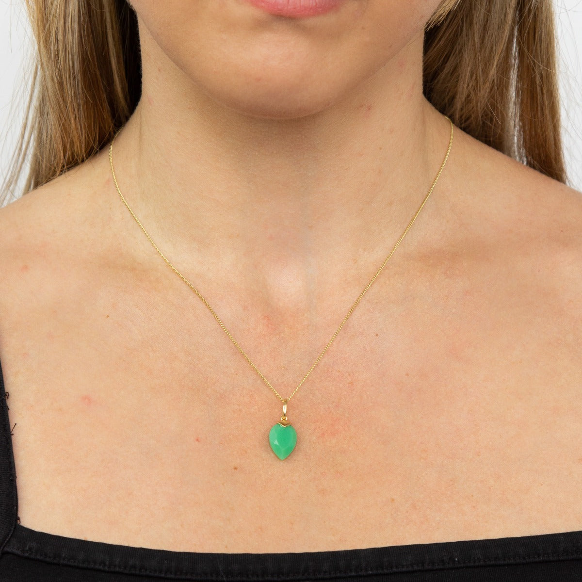 Gecko Jewellery Chalcedony Birthstone Pendant – Gold Plated Silver Charm