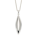 Gecko Jewellery Sterling Silver Navette Shaped Organic Drop Pendant