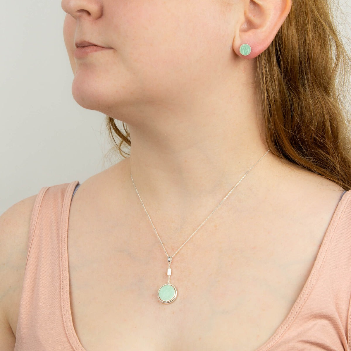 Gecko Jewellery Sterling Silver Spinning Medallion Pendant Necklace