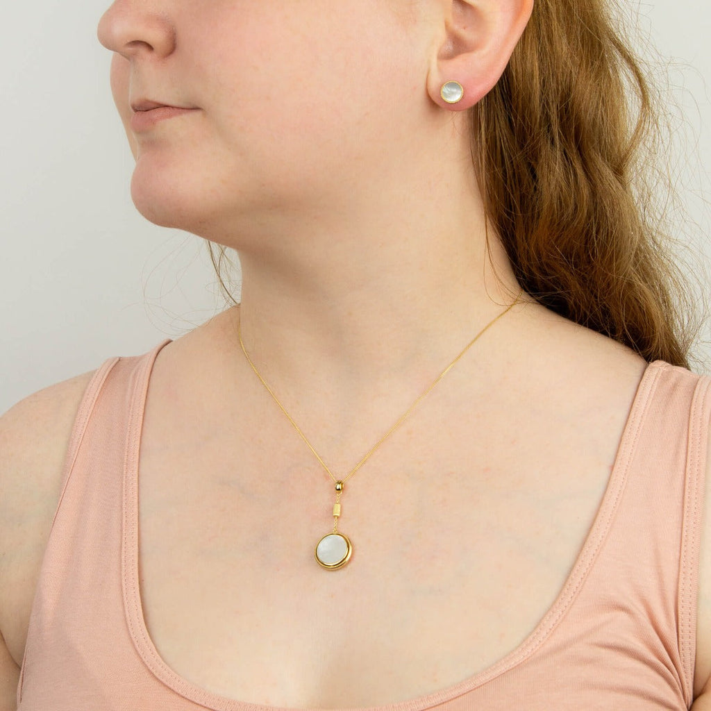 Gecko Jewellery Sterling Silver Spinning Medallion Pendant Necklace
