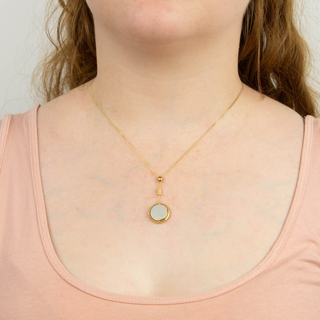 Gecko Jewellery Sterling Silver Spinning Medallion Pendant Necklace