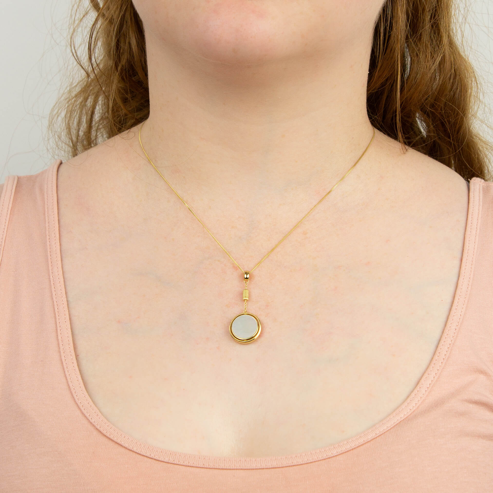 Gecko Jewellery Sterling Silver Spinning Medallion Pendant Necklace