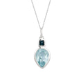 Iris Petal Drop Pendant – Sterling Silver Flower Necklace by Gecko