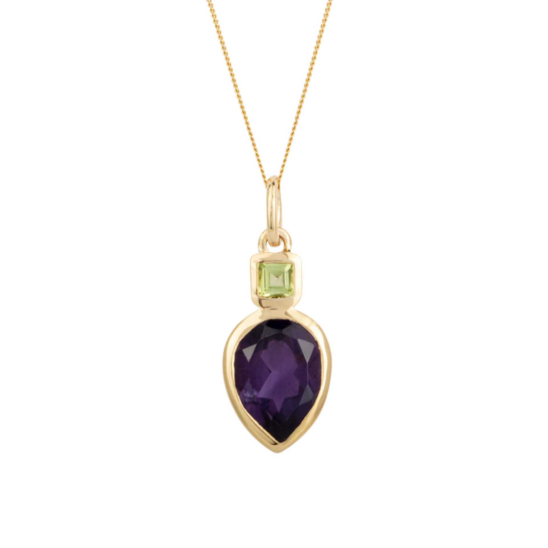 Iris Petal Drop Pendant – Sterling Silver Flower Necklace by Gecko