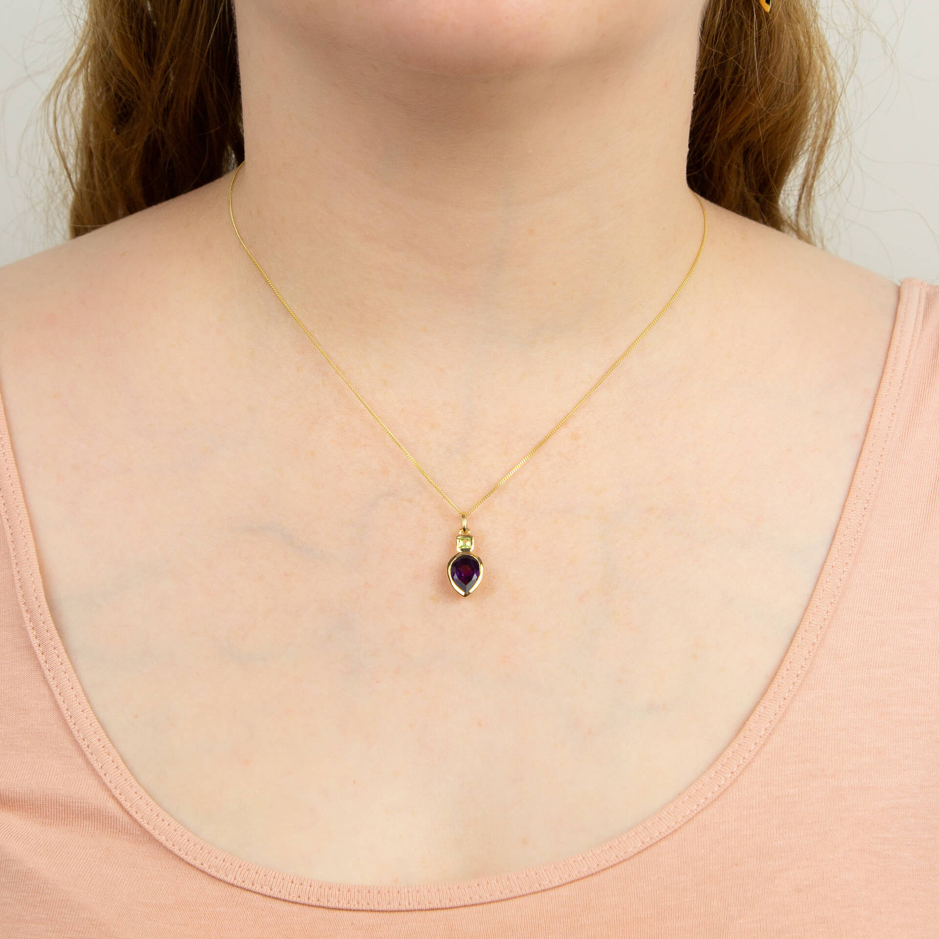 Iris Petal Drop Pendant – Sterling Silver Flower Necklace by Gecko