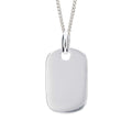 Gecko Jewellery Recycled Sterling Silver Rounded Rectangle Tag Pendant