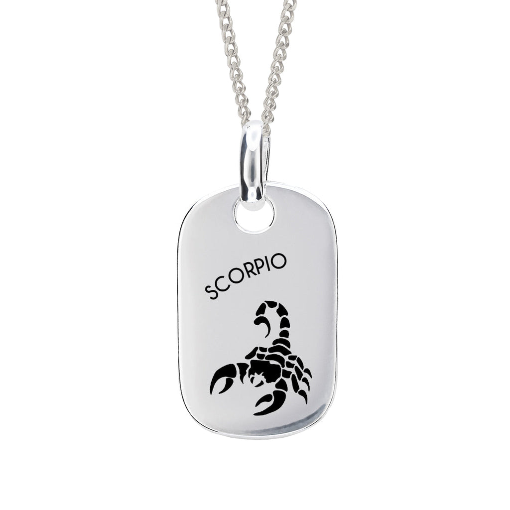 Gecko Jewellery Recycled Sterling Silver Rounded Rectangle Tag Pendant