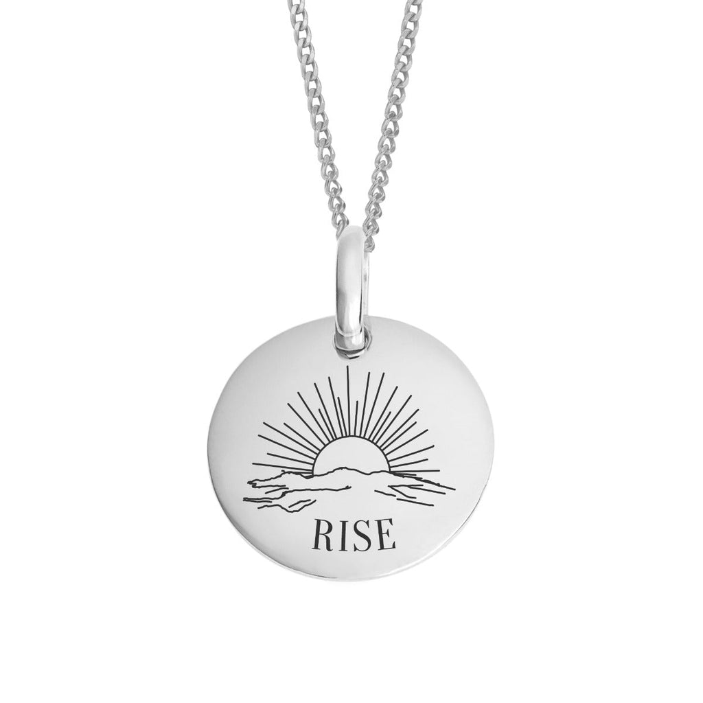 Gecko Jewellery | 15mm Round Tag Pendant in Recycled Sterling Silver