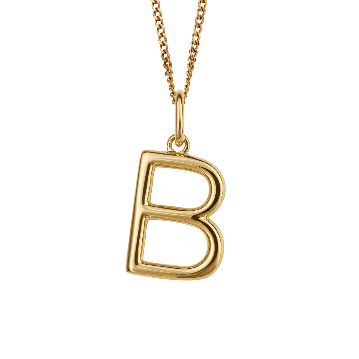 Initial Pendant – Recycled Sterling Silver Modern Tubular Charm