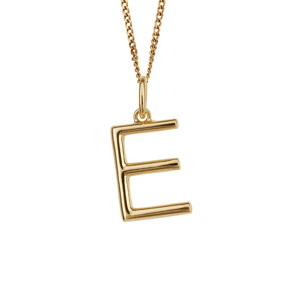 Initial Pendant – Recycled Sterling Silver Modern Tubular Charm