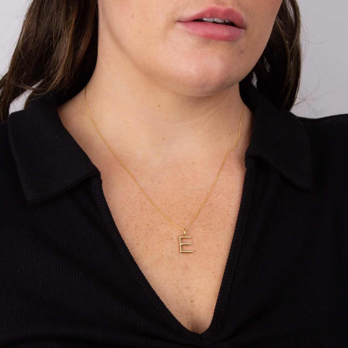 Initial Pendant – Recycled Sterling Silver Modern Tubular Charm