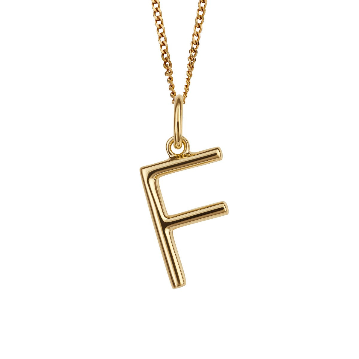 Initial Pendant – Recycled Sterling Silver Modern Tubular Charm