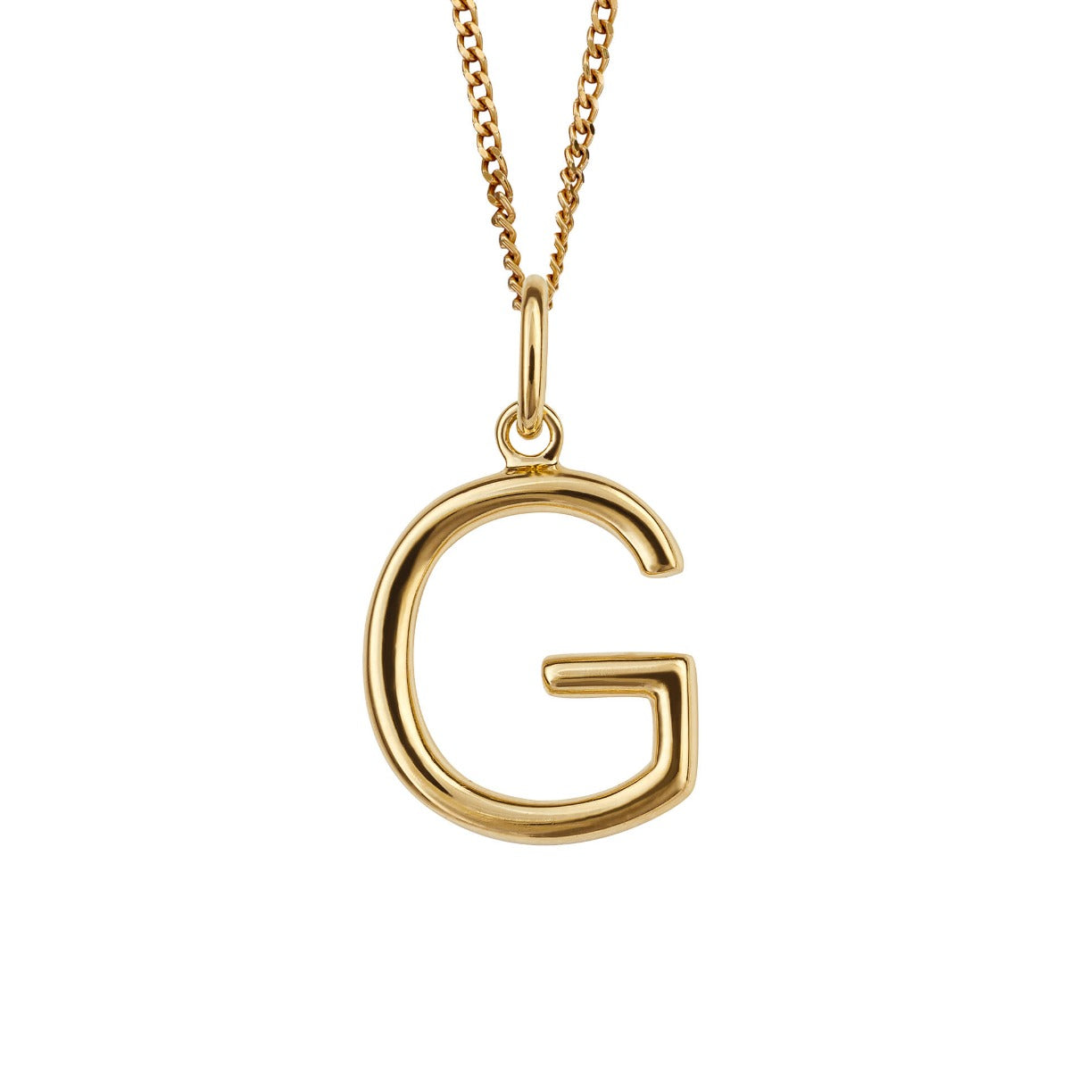 Initial Pendant – Recycled Sterling Silver Modern Tubular Charm