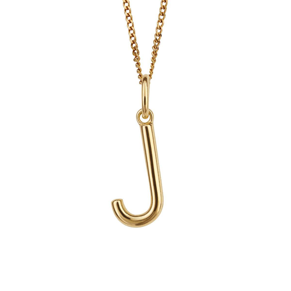 Initial Pendant – Recycled Sterling Silver Modern Tubular Charm
