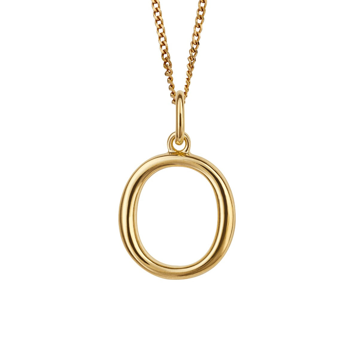 Initial Pendant – Recycled Sterling Silver Modern Tubular Charm