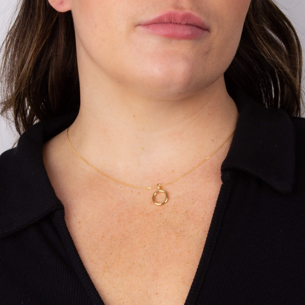 Initial Pendant – Recycled Sterling Silver Modern Tubular Charm