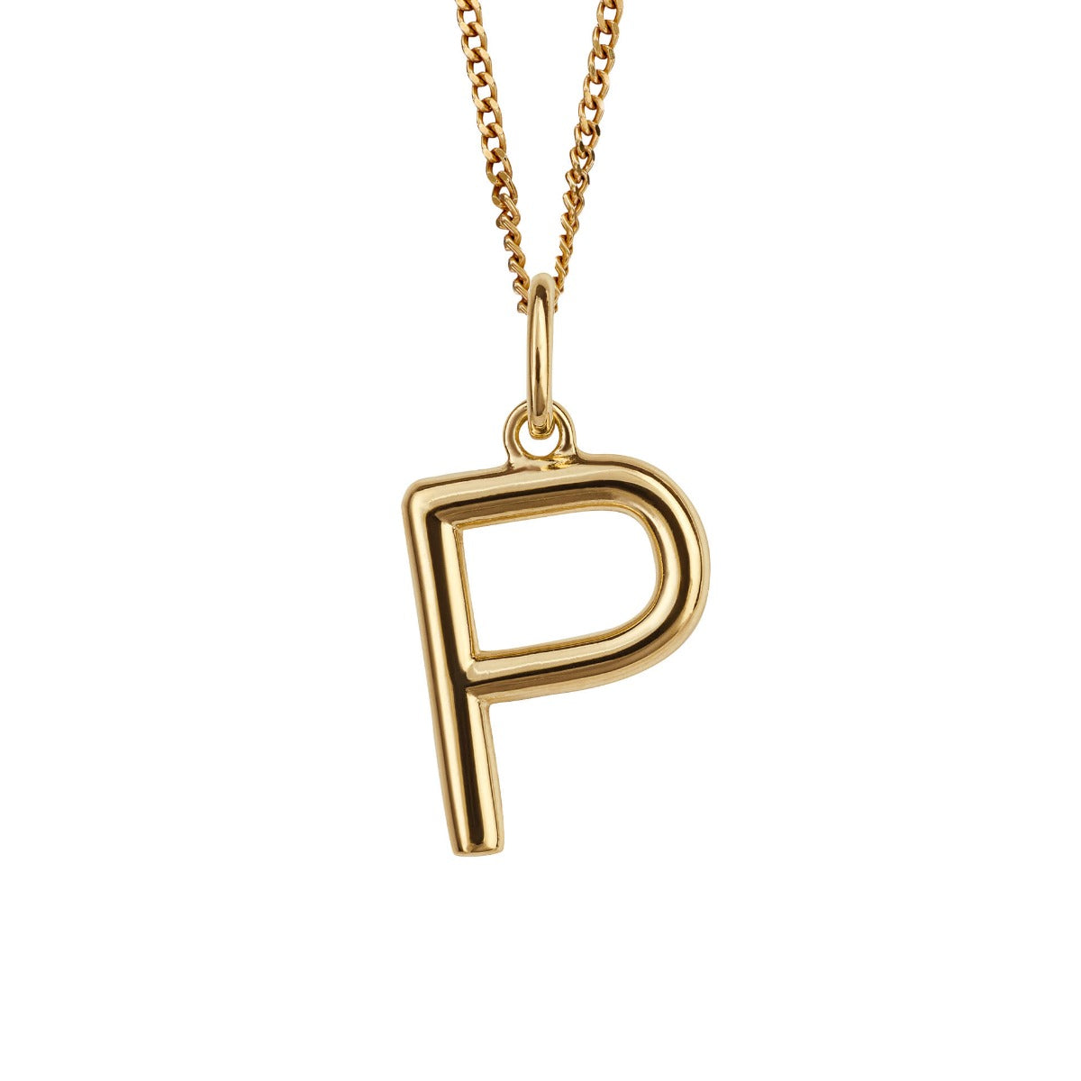 Initial Pendant – Recycled Sterling Silver Modern Tubular Charm