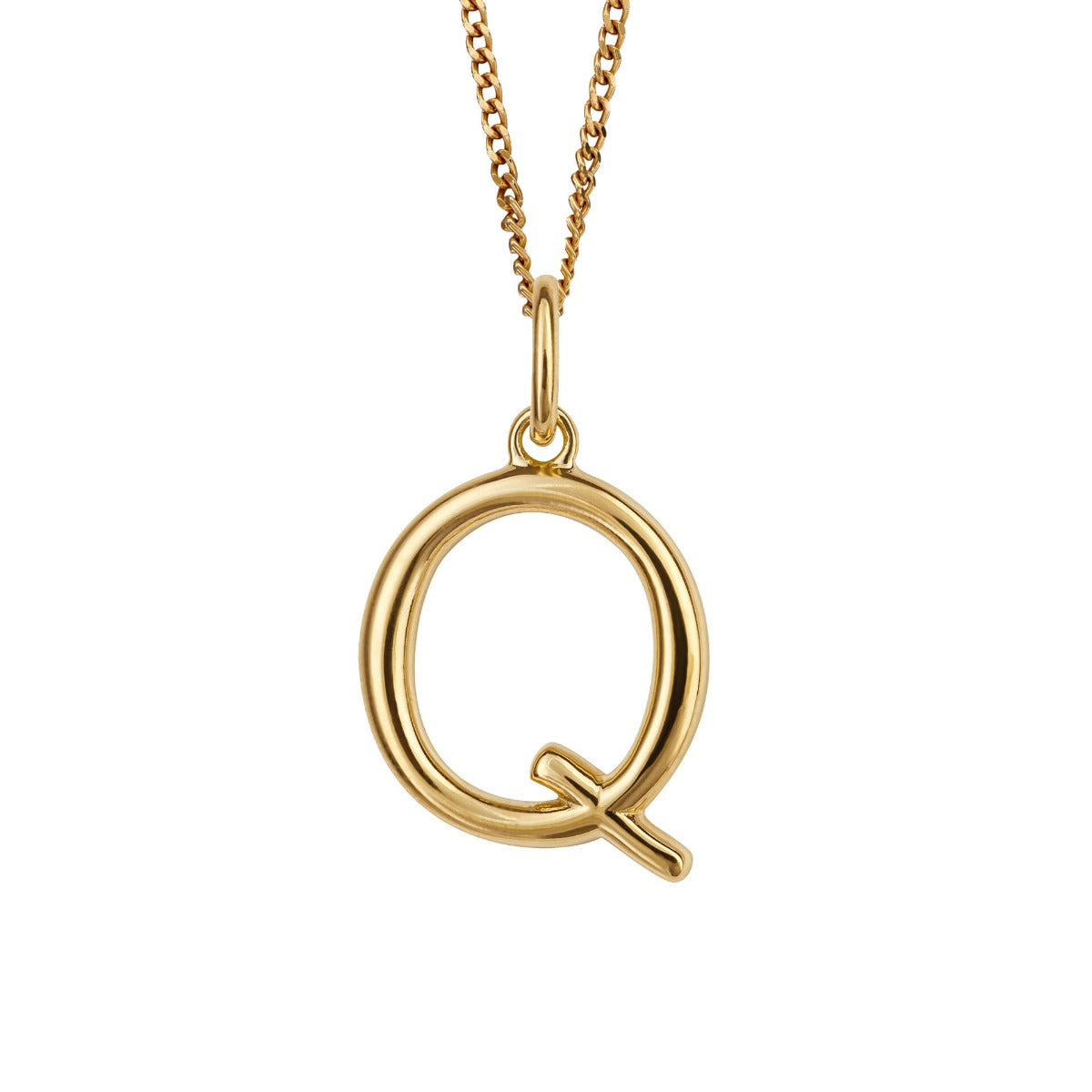 Initial Pendant – Recycled Sterling Silver Modern Tubular Charm