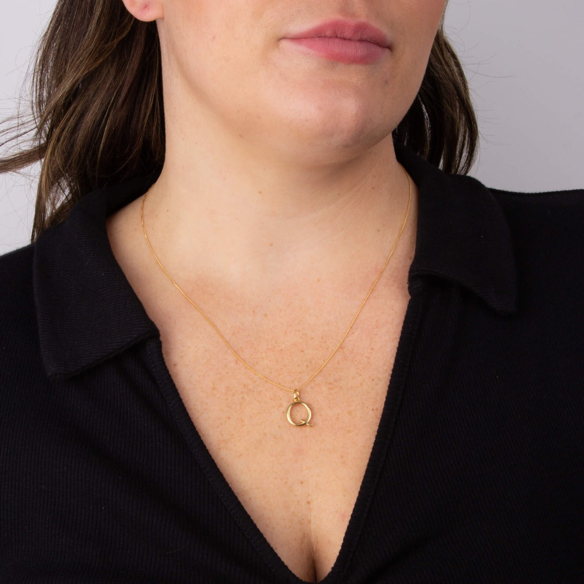 Initial Pendant – Recycled Sterling Silver Modern Tubular Charm